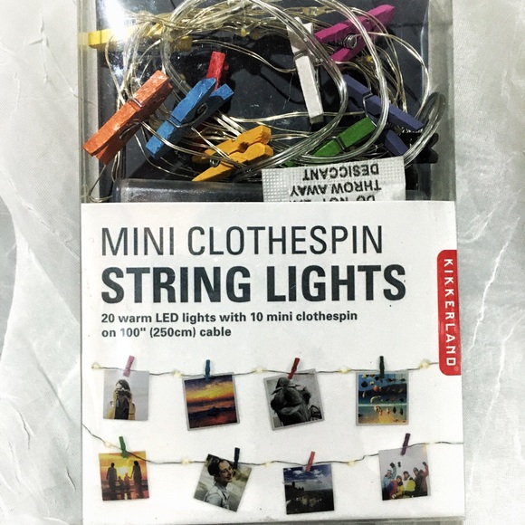 Clothespin String Lights - Picture 2 of 3